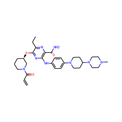 C=CC(=O)N1CCC[C@@H](Oc2nc(Nc3ccc(N4CCC(N5CCN(C)CC5)CC4)cc3)c(C(N)=O)nc2CC)C1 ZINC000205351345