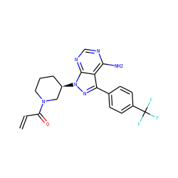 C=CC(=O)N1CCC[C@@H](n2nc(-c3ccc(C(F)(F)F)cc3)c3c(N)ncnc32)C1 ZINC000095573433