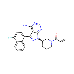 C=CC(=O)N1CCC[C@@H](n2nc(-c3ccc(F)c4ccccc34)c3c(N)ncnc32)C1 ZINC001772602580