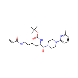 C=CC(=O)NCCCC[C@H](NC(=O)OC(C)(C)C)C(=O)N1CCN(c2cccc(C)n2)CC1 ZINC000095561519