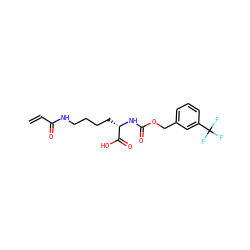 C=CC(=O)NCCCC[C@H](NC(=O)OCc1cccc(C(F)(F)F)c1)C(=O)O ZINC000095561502