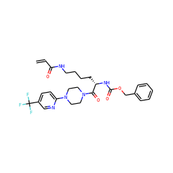 C=CC(=O)NCCCC[C@H](NC(=O)OCc1ccccc1)C(=O)N1CCN(c2ccc(C(F)(F)F)cn2)CC1 ZINC000095560234