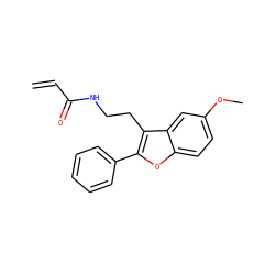 C=CC(=O)NCCc1c(-c2ccccc2)oc2ccc(OC)cc12 ZINC000013474360