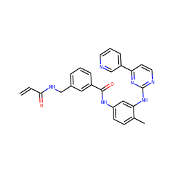 C=CC(=O)NCc1cccc(C(=O)Nc2ccc(C)c(Nc3nccc(-c4cccnc4)n3)c2)c1 ZINC000200013291