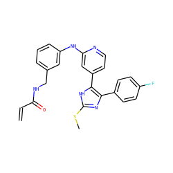C=CC(=O)NCc1cccc(Nc2cc(-c3[nH]c(SC)nc3-c3ccc(F)cc3)ccn2)c1 ZINC001772590771