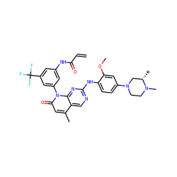 C=CC(=O)Nc1cc(-n2c(=O)cc(C)c3cnc(Nc4ccc(N5CCN(C)[C@@H](C)C5)cc4OC)nc32)cc(C(F)(F)F)c1 ZINC001772586391