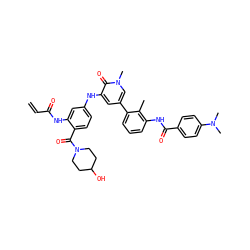 C=CC(=O)Nc1cc(Nc2cc(-c3cccc(NC(=O)c4ccc(N(C)C)cc4)c3C)cn(C)c2=O)ccc1C(=O)N1CCC(O)CC1 ZINC001772579564