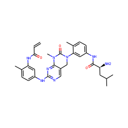 C=CC(=O)Nc1cc(Nc2ncc3c(n2)N(C)C(=O)N(c2cc(NC(=O)[C@@H](N)CC(C)C)ccc2C)C3)ccc1C ZINC001772608852