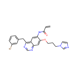 C=CC(=O)Nc1cc2c(Cc3cccc(Br)c3)ncnc2cc1OCCCn1ccnc1 ZINC000040898076