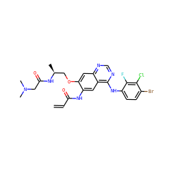C=CC(=O)Nc1cc2c(Nc3ccc(Br)c(Cl)c3F)ncnc2cc1OC[C@H](C)NC(=O)CN(C)C ZINC000142988025