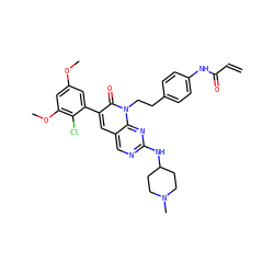 C=CC(=O)Nc1ccc(CCn2c(=O)c(-c3cc(OC)cc(OC)c3Cl)cc3cnc(NC4CCN(C)CC4)nc32)cc1 ZINC000220257131