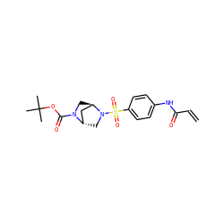 C=CC(=O)Nc1ccc(S(=O)(=O)N2C[C@H]3C[C@H]2CN3C(=O)OC(C)(C)C)cc1 ZINC000101646650