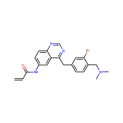 C=CC(=O)Nc1ccc2ncnc(Cc3ccc(CN(C)C)c(Br)c3)c2c1 ZINC000040380286