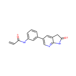 C=CC(=O)Nc1cccc(-c2cnc3c(c2)CC(=O)N3)c1 ZINC000220940576