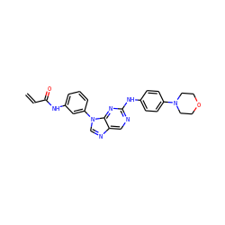 C=CC(=O)Nc1cccc(-n2cnc3cnc(Nc4ccc(N5CCOCC5)cc4)nc32)c1 ZINC001772610068