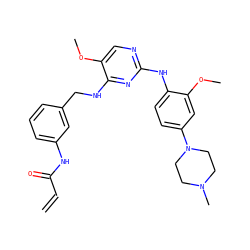 C=CC(=O)Nc1cccc(CNc2nc(Nc3ccc(N4CCN(C)CC4)cc3OC)ncc2OC)c1 ZINC000473095713