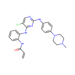C=CC(=O)Nc1ccccc1Nc1nc(Nc2ccc(N3CCN(C)CC3)cc2)ncc1Cl ZINC000914431236