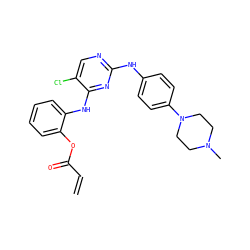C=CC(=O)Oc1ccccc1Nc1nc(Nc2ccc(N3CCN(C)CC3)cc2)ncc1Cl ZINC000584905699