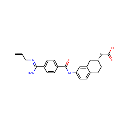 C=CC/N=C(\N)c1ccc(C(=O)Nc2ccc3c(c2)C[C@H](CC(=O)O)CC3)cc1 ZINC000013781413