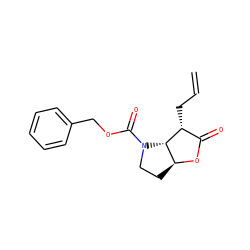 C=CC[C@@H]1C(=O)O[C@H]2CCN(C(=O)OCc3ccccc3)[C@@H]21 ZINC000013781259
