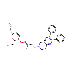 C=CC[C@@H]1C=C[C@H](O/N=C(\C)CCN2CCc3nc(-c4ccccc4)c(-c4ccccc4)cc3C2)[C@H](CO)O1 ZINC000038149170