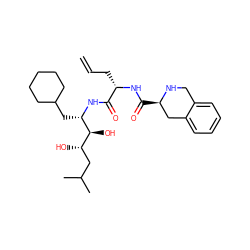 C=CC[C@H](NC(=O)[C@@H]1Cc2ccccc2CN1)C(=O)N[C@@H](CC1CCCCC1)[C@@H](O)[C@@H](O)CC(C)C ZINC000026167788