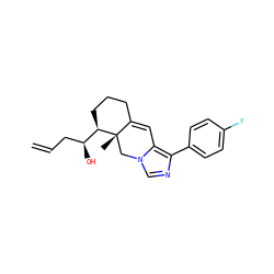 C=CC[C@H](O)[C@H]1CCCC2=Cc3c(-c4ccc(F)cc4)ncn3C[C@@]21C ZINC000058603648