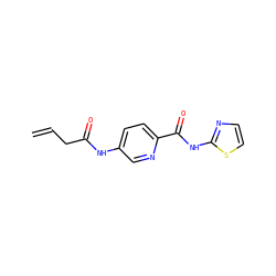 C=CCC(=O)Nc1ccc(C(=O)Nc2nccs2)nc1 ZINC000028351051