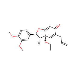 C=CCC1=C[C@]2(OCC)C(=CC1=O)O[C@H](c1ccc(OC)c(OC)c1)[C@H]2C ZINC000029215566