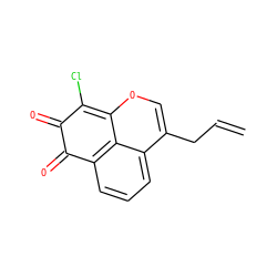 C=CCC1=COC2=C(Cl)C(=O)C(=O)c3cccc1c32 ZINC000072107340