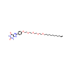 C=CCCCCCCCCCCOCCOCCOCCOCCOc1ccc(-c2nc3c([nH]2)c(=O)n(C)c(=O)n3C)cc1 ZINC000049745725