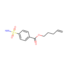 C=CCCCOC(=O)c1ccc(S(N)(=O)=O)cc1 ZINC000028564544