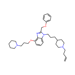C=CCCN1CCC(CCCn2c(COc3ccccc3)nc3c(OCCCN4CCCCC4)cccc32)CC1 ZINC000027727958