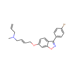 C=CCN(C)C/C=C/COc1ccc2c(-c3ccc(Br)cc3)noc2c1 ZINC000013519660