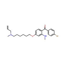 C=CCN(C)CCCCCCOc1ccc(C(=O)c2ccc(Br)cc2)c(NC)c1 ZINC000013524762