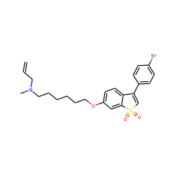 C=CCN(C)CCCCCCOc1ccc2c(c1)S(=O)(=O)C=C2c1ccc(Br)cc1 ZINC000028711478