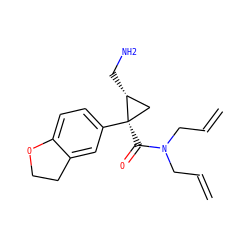 C=CCN(CC=C)C(=O)[C@@]1(c2ccc3c(c2)CCO3)C[C@H]1CN ZINC000029046505