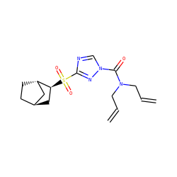 C=CCN(CC=C)C(=O)n1cnc(S(=O)(=O)[C@H]2C[C@H]3CC[C@H]2C3)n1 ZINC000261082437