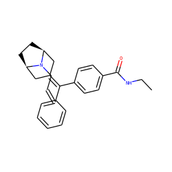 C=CCN1[C@H]2CC[C@@H]1CC(=C(c1ccccc1)c1ccc(C(=O)NCC)cc1)C2 ZINC000026189455