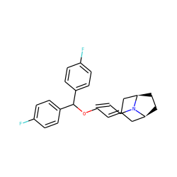 C=CCN1[C@H]2CC[C@@H]1CC(=CCOC(c1ccc(F)cc1)c1ccc(F)cc1)C2 ZINC000073197850