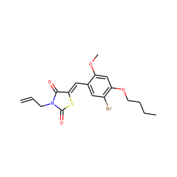 C=CCN1C(=O)S/C(=C\c2cc(Br)c(OCCCC)cc2OC)C1=O ZINC000299840065