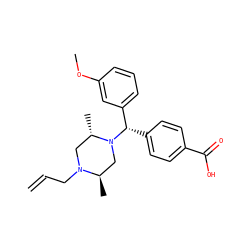 C=CCN1C[C@H](C)N([C@@H](c2ccc(C(=O)O)cc2)c2cccc(OC)c2)C[C@H]1C ZINC000028760298