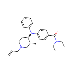 C=CCN1CC[C@@H](N(c2ccccc2)c2ccc(C(=O)N(CC)CC)cc2)[C@H](C)C1 ZINC000013862298