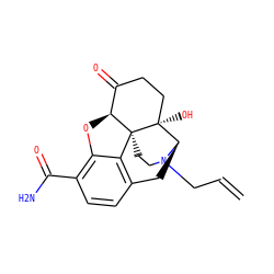 C=CCN1CC[C@]23c4c5ccc(C(N)=O)c4O[C@H]2C(=O)CC[C@@]3(O)[C@H]1C5 ZINC000040874233