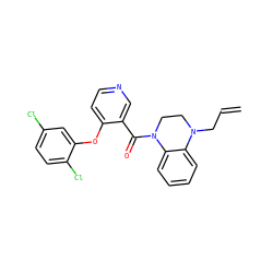 C=CCN1CCN(C(=O)c2cnccc2Oc2cc(Cl)ccc2Cl)c2ccccc21 ZINC000095577668