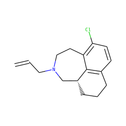 C=CCN1CCc2c(Cl)ccc3c2[C@H](CCC3)C1 ZINC000027715752