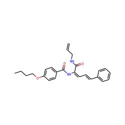 C=CCNC(=O)/C(=C\C=C\c1ccccc1)NC(=O)c1ccc(OCCCC)cc1 ZINC000004755590