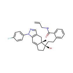C=CCNC(=O)c1ccccc1CC[C@]1(O)CCC2=Cc3c(cnn3-c3ccc(F)cc3)C[C@@]21C ZINC000095560109