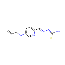 C=CCNc1ccc(/C=N/N=C(/N)S)nc1 ZINC000013756691