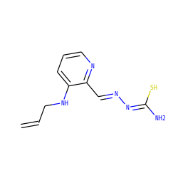 C=CCNc1cccnc1/C=N/N=C(/N)S ZINC000013756688